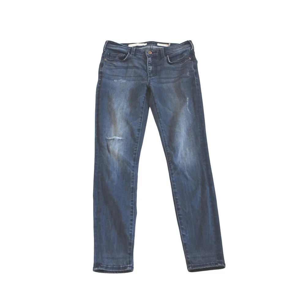 Pilcro and the Letterpress High Rise Skinny Jeans Womens 27 Blue Dark Wash